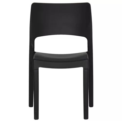  2 db antracitszürke polipropilén kerti szék