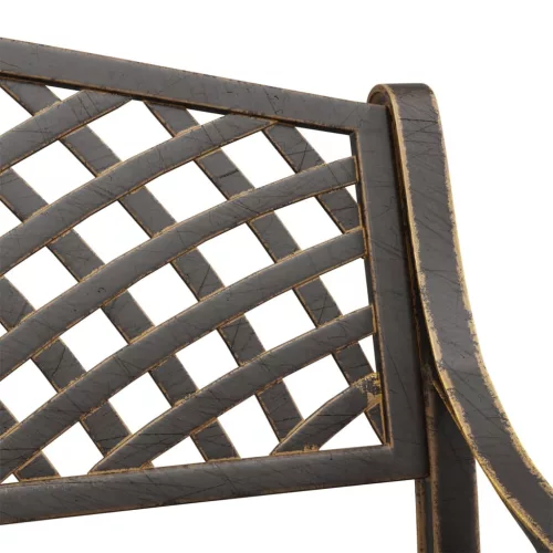  bronzszínű öntött alumínium kerti pad 102 cm