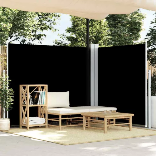  fekete behúzható oldalsó napellenző 180 x 600 cm