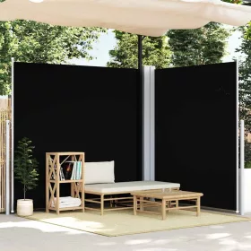 fekete behúzható oldalsó napellenző 200 x 600 cm