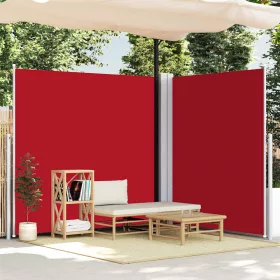  piros behúzható oldalsó napellenző 200 x 600 cm