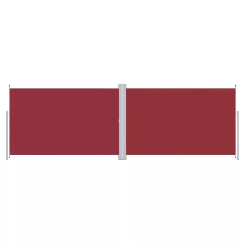  piros behúzható oldalsó napellenző 200 x 600 cm