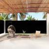 fekete behúzható oldalsó napellenző 200 x 1000 cm