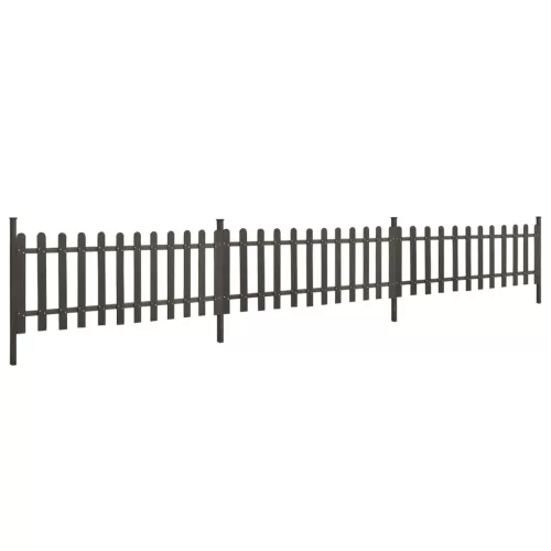  3 db WPC léckerítés oszlopokkal 614 x 80 cm