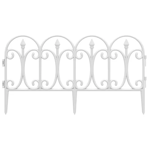  17 db fehér polipropilén gyepszegély 10 m