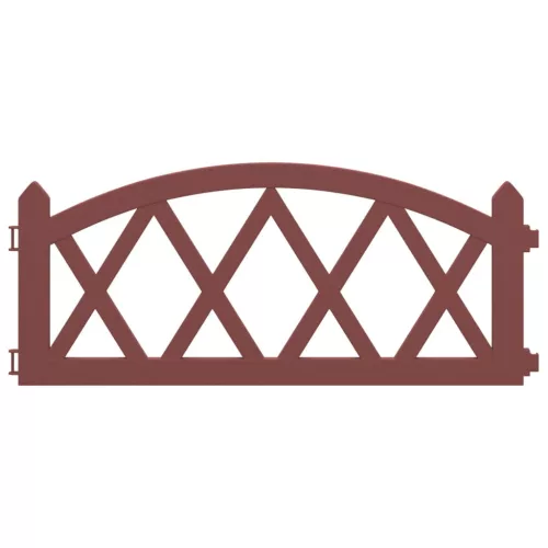  17 db piros polipropilén gyepszegély 10 m