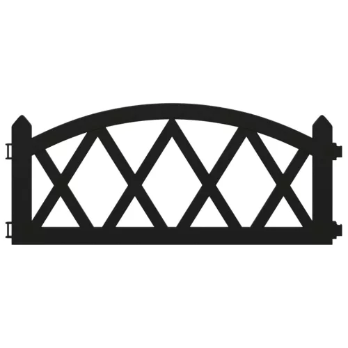  17 db fekete polipropilén gyepszegély 10 m