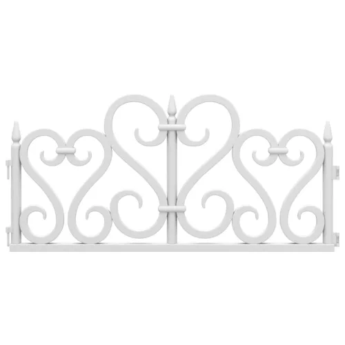  17 db fehér polipropilén gyepszegély 10 m