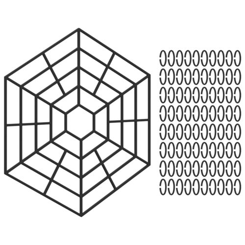  40 db fekete polipropilén tóvédő
