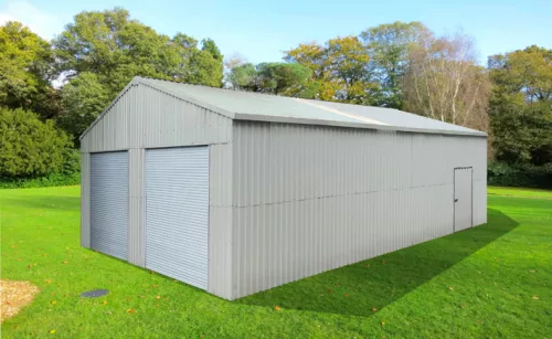 LOGOGLORIOSO XXL DOUBLE GARAGE 7,66×9,98M WITH REMOTE ELECTRIC DOORS