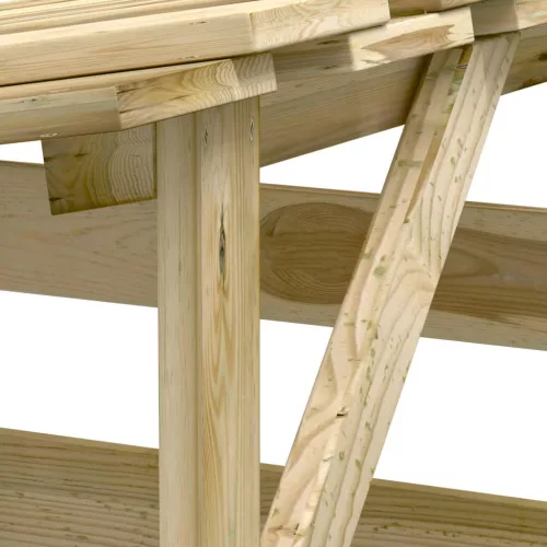  impregnált fenyőfa pergola tetővel 100 x 90 x 100 cm