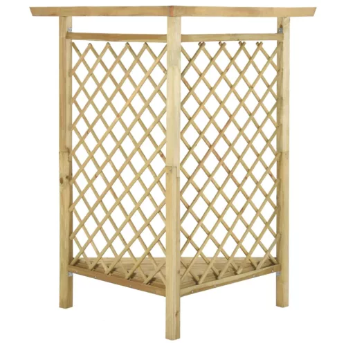  impregnált fenyőfa sarokpergola paddal 166 x 81 x 174 cm  