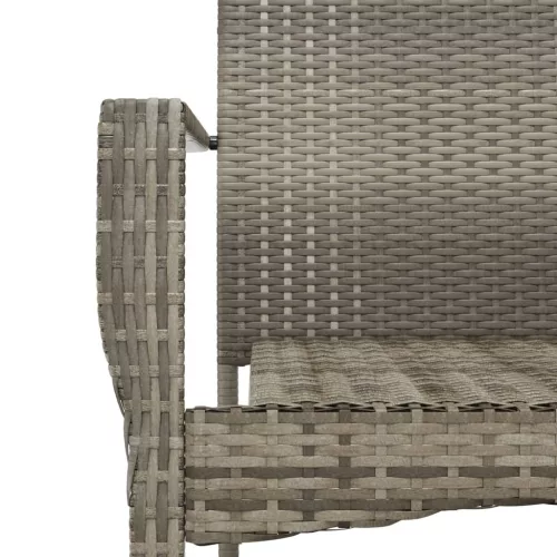  7 részes szürke polyrattan kerti étkezőgarnitúra párnával