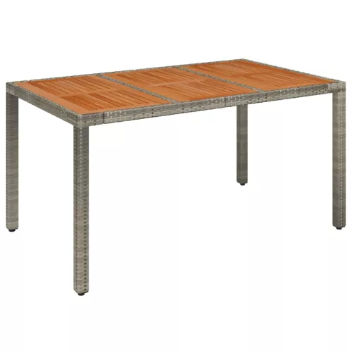  7 részes szürke polyrattan kerti étkezőgarnitúra párnával