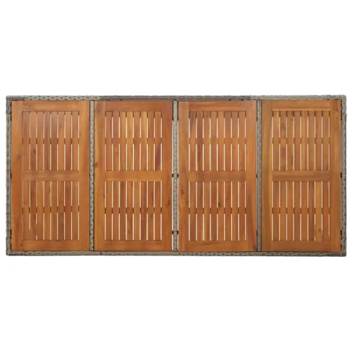  7 részes szürke polyrattan kerti étkezőgarnitúra párnával