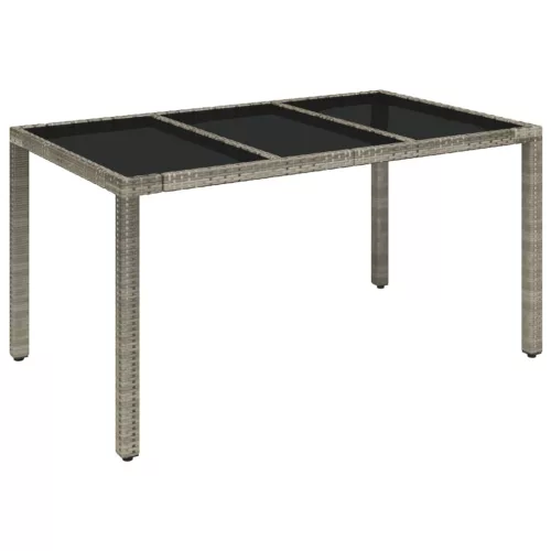  7 részes szürke polyrattan kerti étkezőgarnitúra párnával