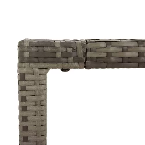  7 részes szürke polyrattan kerti étkezőgarnitúra párnával