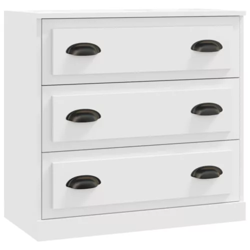  2 db fehér szerelt fa tálalószekrény