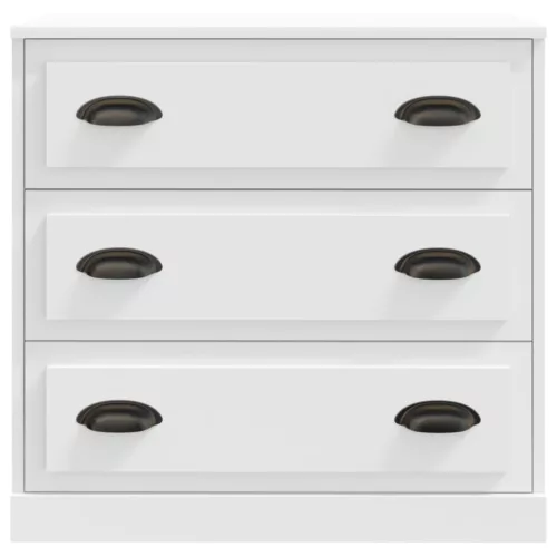  2 db fehér szerelt fa tálalószekrény