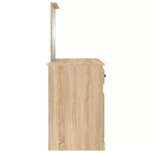  sonoma tölgy színű fésülködőasztal tükörrel 130 x 50 x 132,5 cm