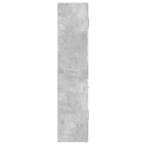  betonszürke szerelt fa magasszekrény