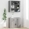  szürke sonoma szerelt fa magasszekrény