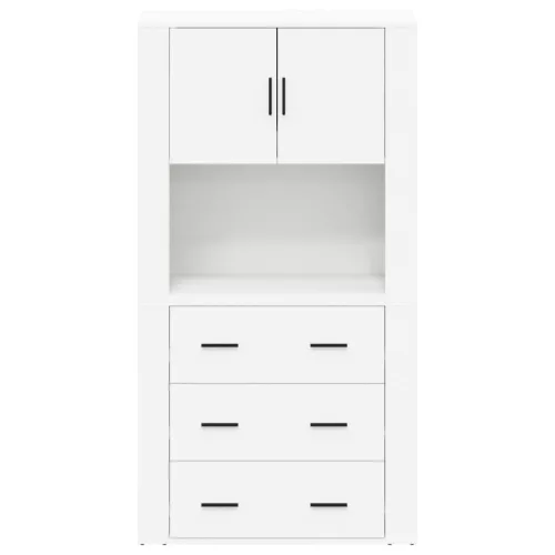  fehér szerelt fa magasszekrény