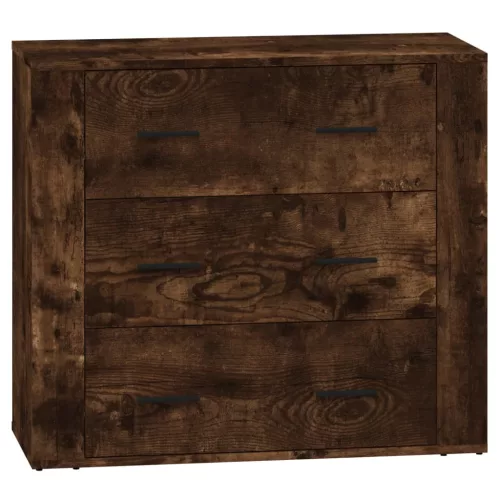  2 db füstös tölgy szerelt fa tálalószekrény