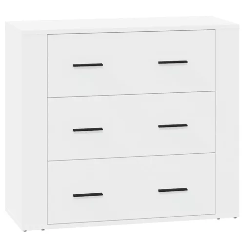  3 db fehér szerelt fa tálalószekrény