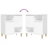  2 db fehér szerelt fa tálalószekrény 60 x 35 x 70 cm