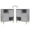  2 db betonszürke szerelt fa tálalószekrény 60 x 35 x 70 cm