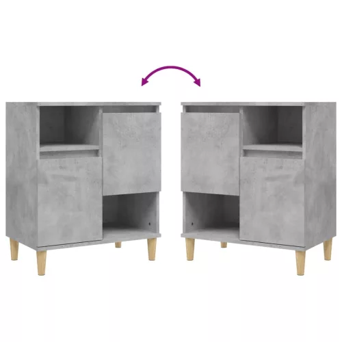  2 db betonszürke szerelt fa tálalószekrény 60 x 35 x 70 cm