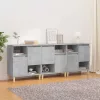  3 db betonszürke szerelt fa tálalószekrény 60 x 35 x 70 cm