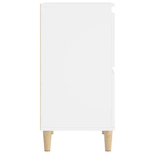  2 db fehér szerelt fa tálalószekrény 60 x 35 x 70 cm