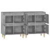  2 db betonszürke szerelt fa tálalószekrény 60 x 35 x 70 cm