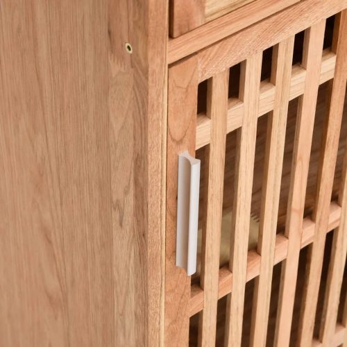  3 részes dióbarna tömör fa fürdőszobai bútorszett