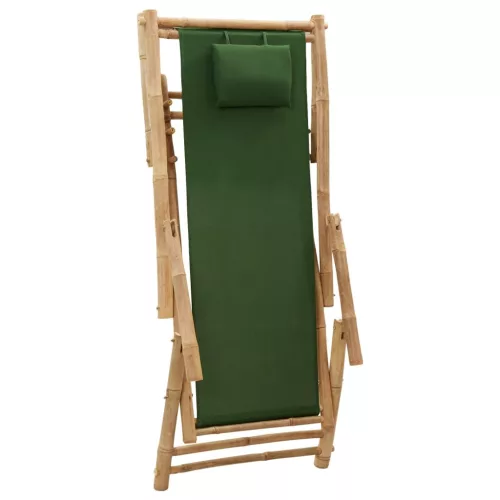  zöld bambusz és vászon nyugágy