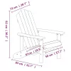  fehér HDPE kerti adirondack szék