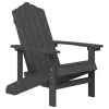  antracitszürke HDPE kerti adirondack szék
