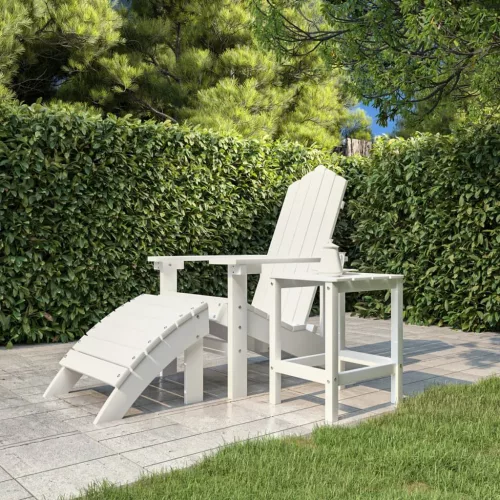  fehér HDPE kerti adirondack asztal 38 x 38 x 46 cm