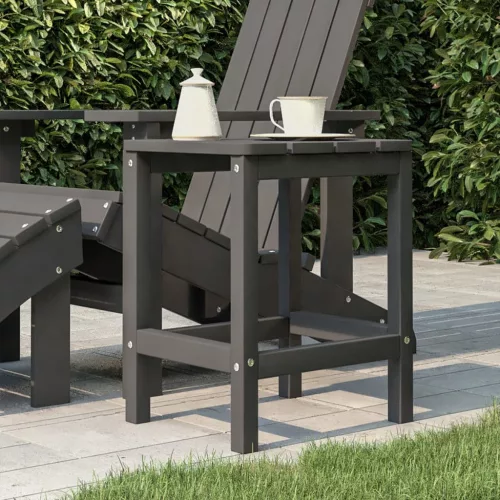  antracitszürke HDPE kerti Adirondack asztal 38 x 38 x 46 cm