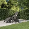  antracitszürke HDPE kerti Adirondack asztal 38 x 38 x 46 cm