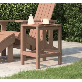  barna HDPE kerti Adirondack asztal 38 x 38 x 46 cm