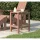  barna HDPE kerti Adirondack asztal 38 x 38 x 46 cm