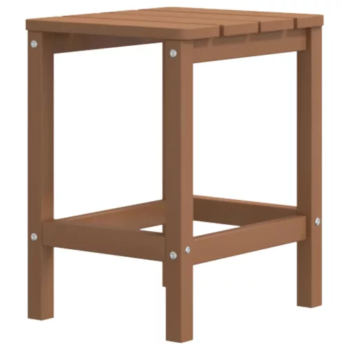  barna HDPE kerti Adirondack asztal 38 x 38 x 46 cm
