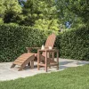  barna HDPE kerti Adirondack asztal 38 x 38 x 46 cm