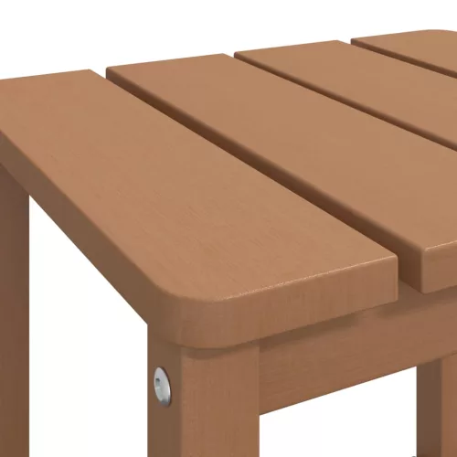  barna HDPE kerti Adirondack asztal 38 x 38 x 46 cm