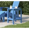  vízkék HDPE kerti Adirondack asztal 38 x 38 x 46 cm