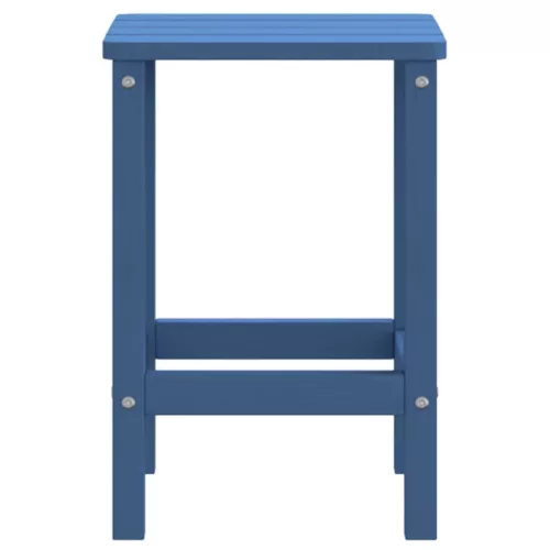  vízkék HDPE kerti Adirondack asztal 38 x 38 x 46 cm