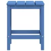  vízkék HDPE kerti Adirondack asztal 38 x 38 x 46 cm